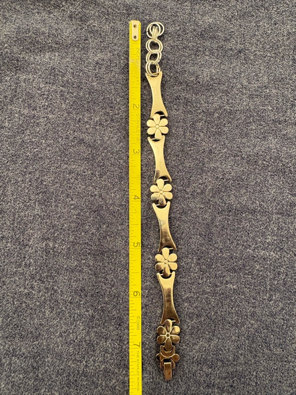 925 Sterling Silver bracelet with flowers - Picture 2 of 10